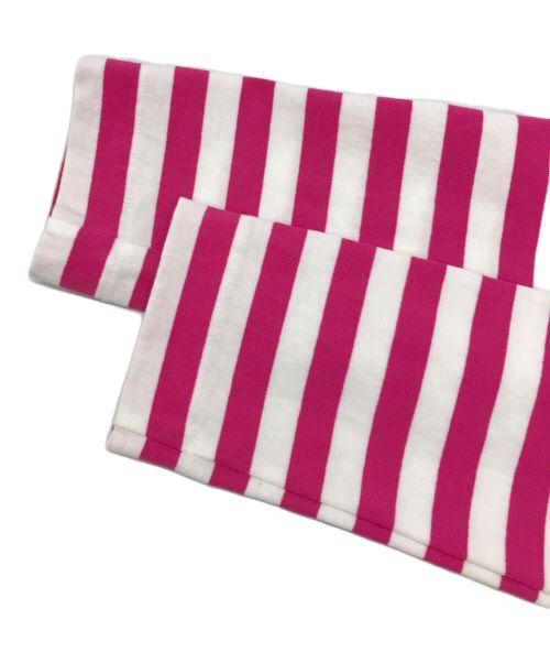 COMME des GARCONS（コムデギャルソン）COMME des GARCONS (コムデギャルソン) ボーダーカットソー ピンク サイズ:XSの古着・服飾アイテム