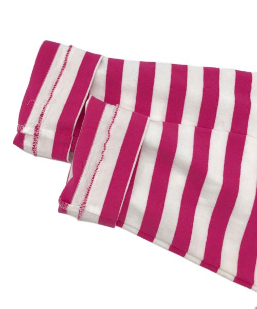 COMME des GARCONS（コムデギャルソン）COMME des GARCONS (コムデギャルソン) ボーダーカットソー ピンク サイズ:XSの古着・服飾アイテム