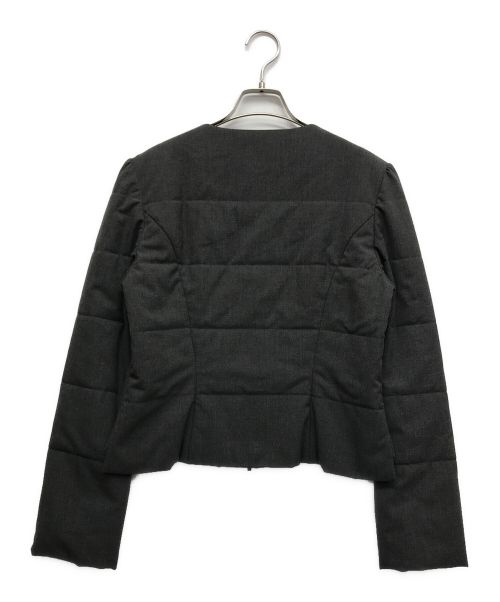 FOXEY NEWYORK（フォクシーニューヨーク）FOXEY NEWYORK (フォクシーニューヨーク) 中綿ジャケット グレー サイズ:42の古着・服飾アイテム