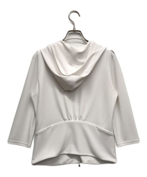 FOXEY NEWYORK（フォクシーニューヨーク）FOXEY NEWYORK (フォクシーニューヨーク) ジップパーカー ホワイト サイズ:42の古着・服飾アイテム