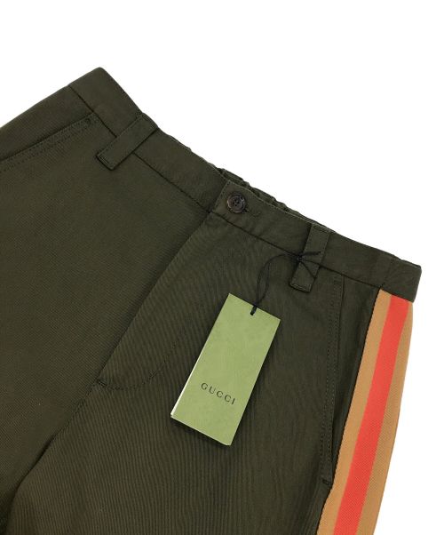 GUCCI（グッチ）GUCCI (グッチ) トラックトコットンパンツ グリーン サイズ:46 未使用品の古着・服飾アイテム