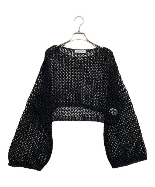 maison de dolce（メゾンドドルチェ）maison de dolce (メゾンドドルチェ) クロシェニット ブラック サイズ:Fの古着・服飾アイテム