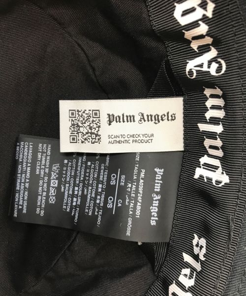 Palm Angels（パーム エンジェルス）Palm Angels (パーム エンジェルス) ロゴプリント バケットハット ブラック サイズ:O/Sの古着・服飾アイテム