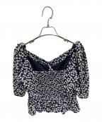 HER LIP TOハーリップトゥ）の古着「半袖ブラウス」｜ネイビー