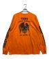 HARLEY-DAVIDSON (ハーレーダビッドソン) 袖プリント長袖Tシャツ オレンジ サイズ:2XL：6000円