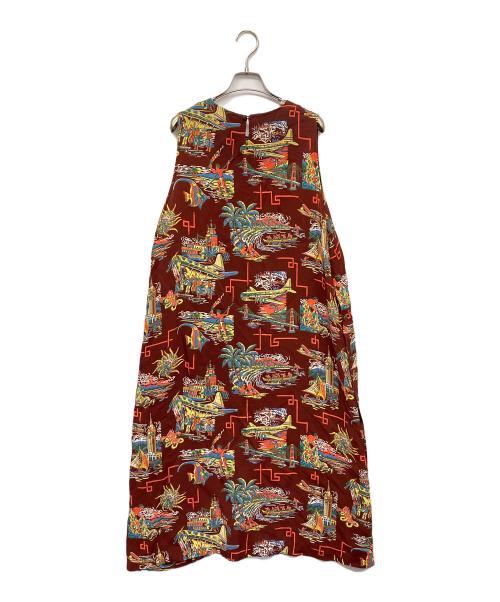 Sun Surf（サンサーフ）Sun Surf (サンサーフ) BEAMS (ビームス) 別注ハワイアンサイド釦ノースリーブワンピース レッド サイズ:記載無の古着・服飾アイテム
