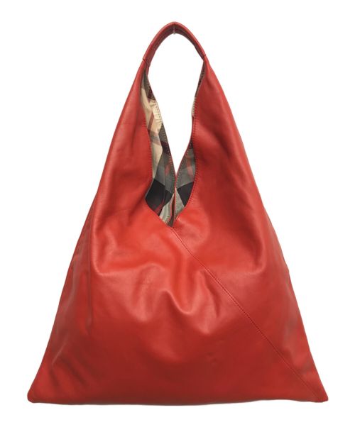 MACKINTOSH LONDON（マッキントッシュ ロンドン）MACKINTOSH LONDON (マッキントッシュ ロンドン) トライアングルレザーバッグ レッドの古着・服飾アイテム