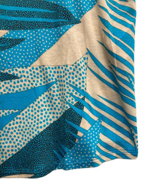 LEONARD（レオナール）LEONARD (レオナール) 半袖総柄ブラウス スカイブルー サイズ:44の古着・服飾アイテム