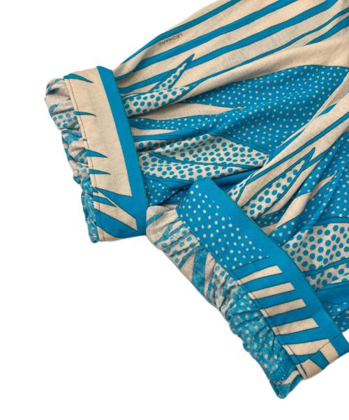 LEONARD（レオナール）LEONARD (レオナール) 半袖総柄ブラウス スカイブルー サイズ:44の古着・服飾アイテム