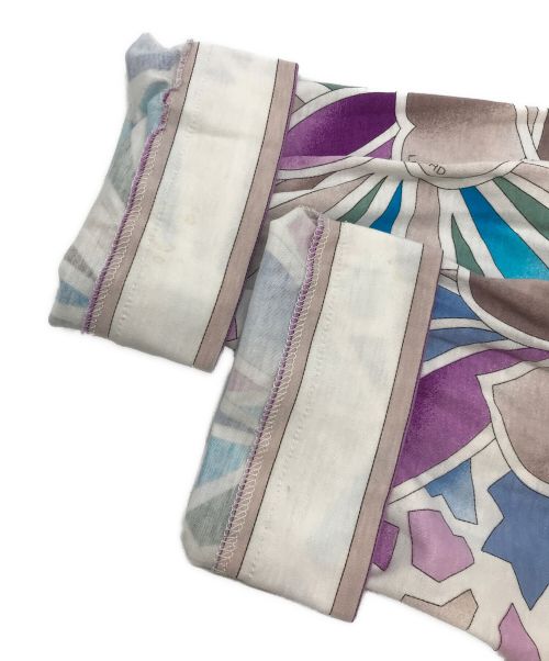 LEONARD（レオナール）LEONARD (レオナール) 総柄カーディガン パープル サイズ:40の古着・服飾アイテム