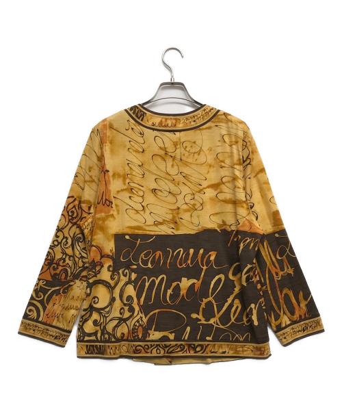 LEONARD（レオナール）LEONARD (レオナール) 総柄カーディガン ブラウン サイズ:LLの古着・服飾アイテム