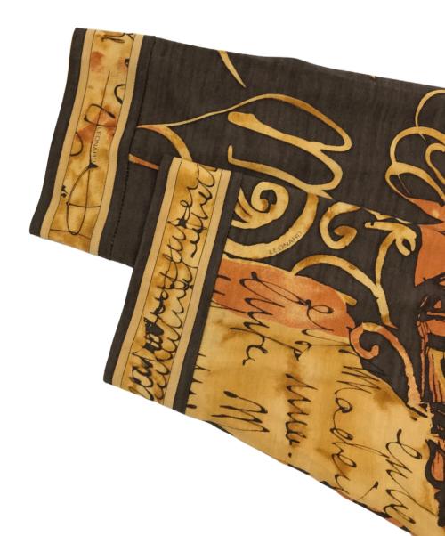 LEONARD（レオナール）LEONARD (レオナール) 総柄カーディガン ブラウン サイズ:LLの古着・服飾アイテム