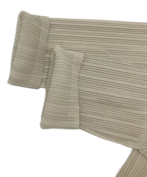 PLEATS PLEASE（プリーツプリーズ）PLEATS PLEASE (プリーツプリーズ) 長袖プリーツカットソー ベージュ サイズ:3の古着・服飾アイテム