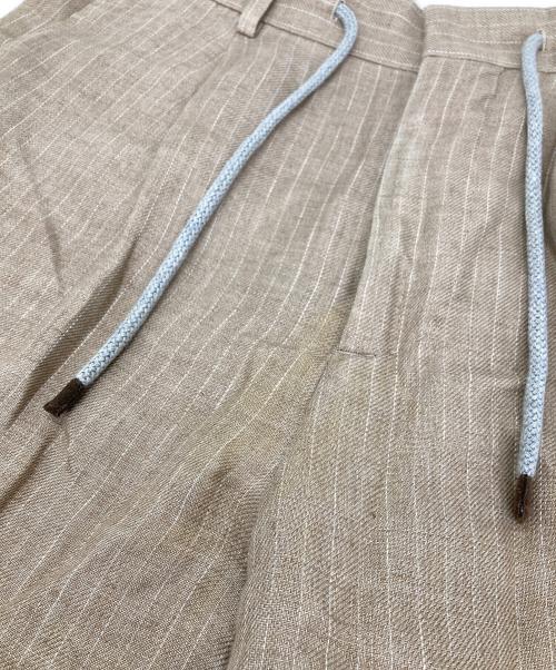 BRUNELLO CUCINELLI（ブルネロクチネリ）BRUNELLO CUCINELLI (ブルネロクチネリ) リネンスラックス ベージュ サイズ:46の古着・服飾アイテム
