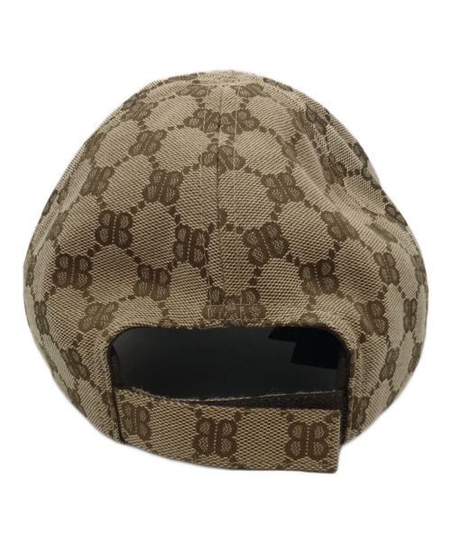 BALENCIAGA（バレンシアガ）BALENCIAGA (バレンシアガ) GUCCI (グッチ) ハッカープロジェクト グッチコラボ キャップ ベージュ サイズ:L / 59cmの古着・服飾アイテム