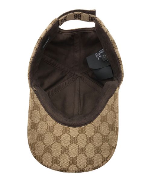 BALENCIAGA（バレンシアガ）BALENCIAGA (バレンシアガ) GUCCI (グッチ) ハッカープロジェクト グッチコラボ キャップ ベージュ サイズ:L / 59cmの古着・服飾アイテム