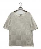 Salvatore Ferragamoサルヴァトーレ フェラガモ）の古着「半袖ニット」｜ホワイト