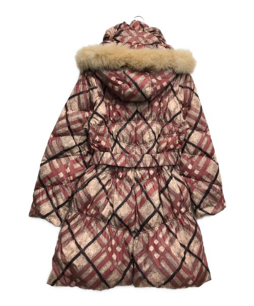 BALMAIN（バルマン）BALMAIN (バルマン) 総柄ダウンコート レッド サイズ:Mの古着・服飾アイテム