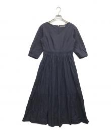 ne quittez pas（ヌキテパ）の古着「ブラウスワンピース」｜ネイビー