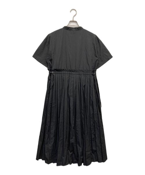 RAY BEAMS（レイ ビームス）RAY BEAMS (レイ ビームス) ヨーク レイヤー ハーフスリーブ プリーツ ワンピース ブラック サイズ:記載無の古着・服飾アイテム