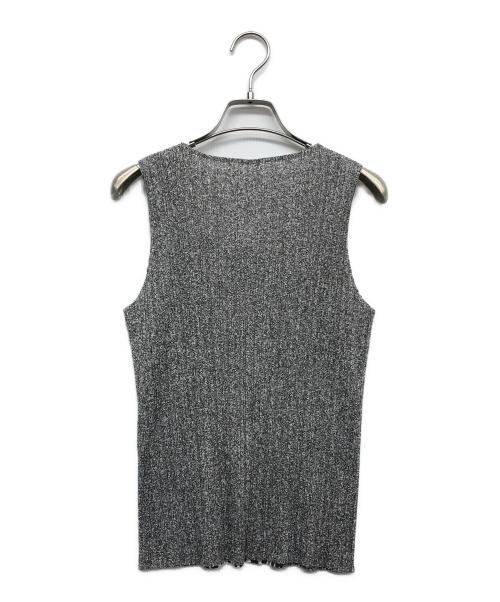 PLEATS PLEASE（プリーツプリーズ）PLEATS PLEASE (プリーツプリーズ) プリーツノースリーブカットソー グレー サイズ:4の古着・服飾アイテム