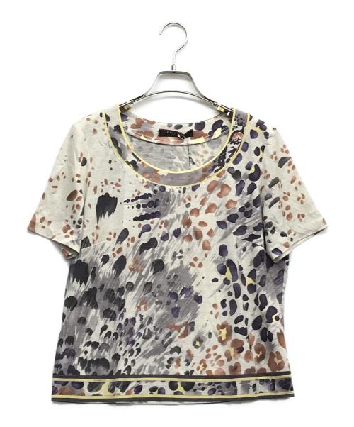 LEONARD（レオナール）LEONARD (レオナール) シルク混Tシャツ ベージュ サイズ:XLの古着・服飾アイテム