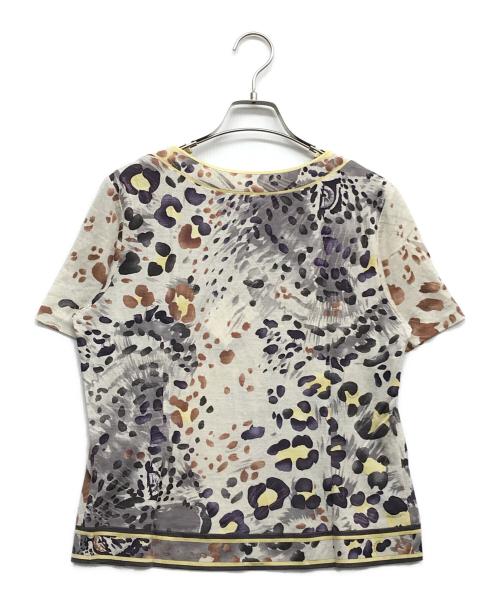 LEONARD（レオナール）LEONARD (レオナール) シルク混Tシャツ ベージュ サイズ:XLの古着・服飾アイテム