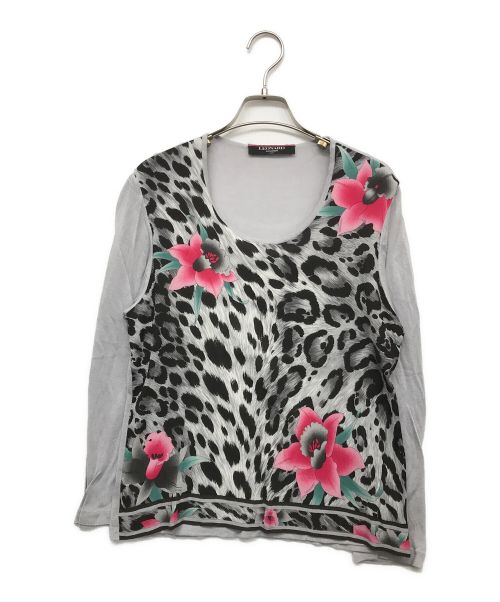 LEONARD（レオナール）LEONARD (レオナール) 切替ニット グレー サイズ:13Rの古着・服飾アイテム