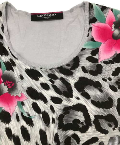 LEONARD（レオナール）LEONARD (レオナール) 切替ニット グレー サイズ:13Rの古着・服飾アイテム