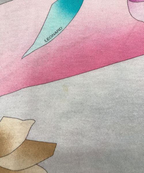 LEONARD（レオナール）LEONARD (レオナール) シルク混カットソー ピンク サイズ:Lの古着・服飾アイテム