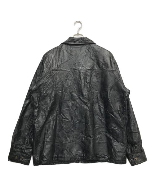 cellini（チェリーニ）cellini (チェリーニ) パッチワークレザージャケット ブラック サイズ:XLの古着・服飾アイテム