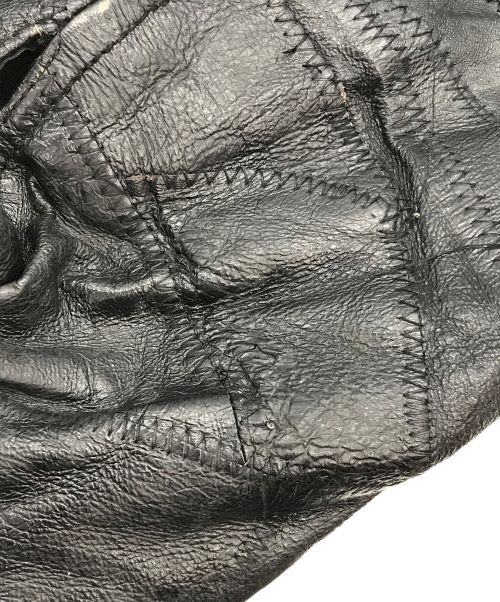 cellini（チェリーニ）cellini (チェリーニ) パッチワークレザージャケット ブラック サイズ:XLの古着・服飾アイテム