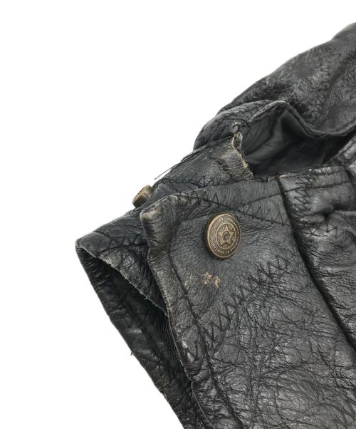 cellini（チェリーニ）cellini (チェリーニ) パッチワークレザージャケット ブラック サイズ:XLの古着・服飾アイテム