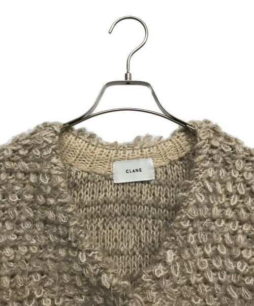 CLANE（クラネ）CLANE (クラネ) MIX LOOP MOHAIR KNIT CARDIGAN ベージュ サイズ:1の古着・服飾アイテム