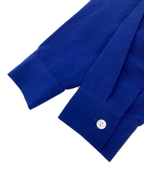 HUIS（ハウス）HUIS (ハウス) 綿ウールタイプライター クロススキッパープルオーバ ブルー サイズ:FREEの古着・服飾アイテム