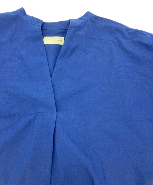 HUIS（ハウス）HUIS (ハウス) 綿ウールタイプライター クロススキッパープルオーバ ブルー サイズ:FREEの古着・服飾アイテム