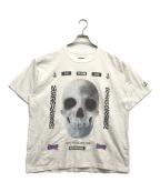 NEIGHBORHOOD×DSCネイバーフッド×デススプレーカスタム）の古着「コラボプリントTシャツ」｜ホワイト