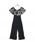 Desigualデシグアル）の古着「Stella Jean パームツリー ミディジャンプスーツ」｜ブラック