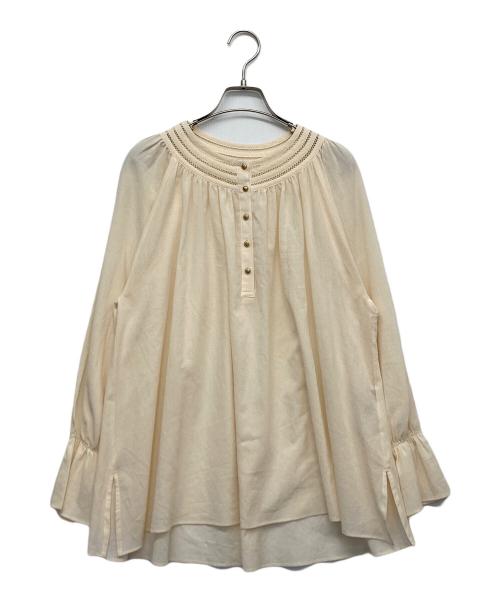 Leilian（レリアン）LEILIAN (レリアン) キャンディスリーブブラウス アイボリー サイズ:9の古着・服飾アイテム