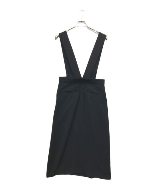 icB（アイシービー）icB (アイシービー) サスペンダー付タックスカート ブラック サイズ:6の古着・服飾アイテム
