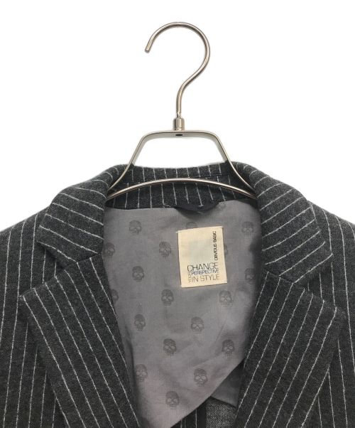 OBVIOUS BASIC（オビオスベーシック）OBVIOUS BASIC (オビオスベーシック) ウールテーラードジャケット パープル サイズ:48の古着・服飾アイテム