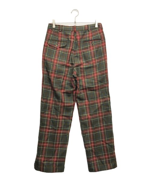 POLO RALPH LAUREN（ポロ・ラルフローレン）POLO RALPH LAUREN (ポロ・ラルフローレン) チェックタックパンツ グリーン サイズ:76の古着・服飾アイテム