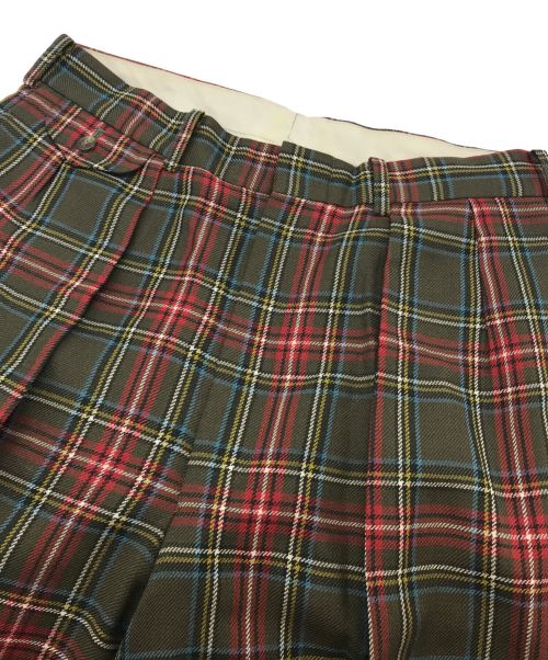 POLO RALPH LAUREN（ポロ・ラルフローレン）POLO RALPH LAUREN (ポロ・ラルフローレン) チェックタックパンツ グリーン サイズ:76の古着・服飾アイテム