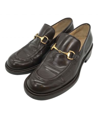 GUCCI グッチ ホースビット ローファー 36C ブラウン 中古・古着通販】GUCCI (グッチ) ホースビットローファー ブラウン