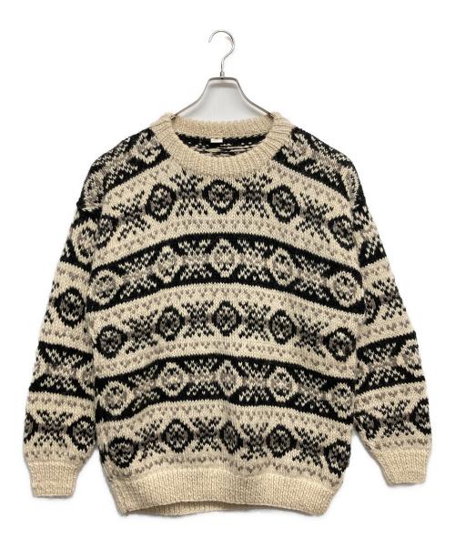 HIMALAYAN SWEATER（ヒマラヤン・セーター）HIMALAYAN SWEATER (ヒマラヤン・セーター) ニット ブラック×ホワイト サイズ:Lの古着・服飾アイテム