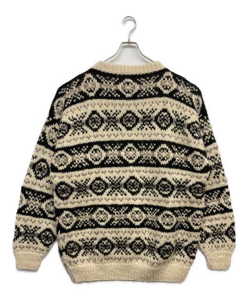 HIMALAYAN SWEATER（ヒマラヤン・セーター）HIMALAYAN SWEATER (ヒマラヤン・セーター) ニット ブラック×ホワイト サイズ:Lの古着・服飾アイテム