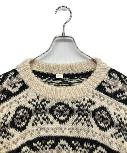 HIMALAYAN SWEATER（ヒマラヤン・セーター）HIMALAYAN SWEATER (ヒマラヤン・セーター) ニット ブラック×ホワイト サイズ:Lの古着・服飾アイテム