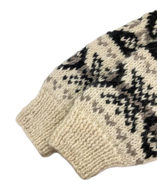 HIMALAYAN SWEATER（ヒマラヤン・セーター）HIMALAYAN SWEATER (ヒマラヤン・セーター) ニット ブラック×ホワイト サイズ:Lの古着・服飾アイテム