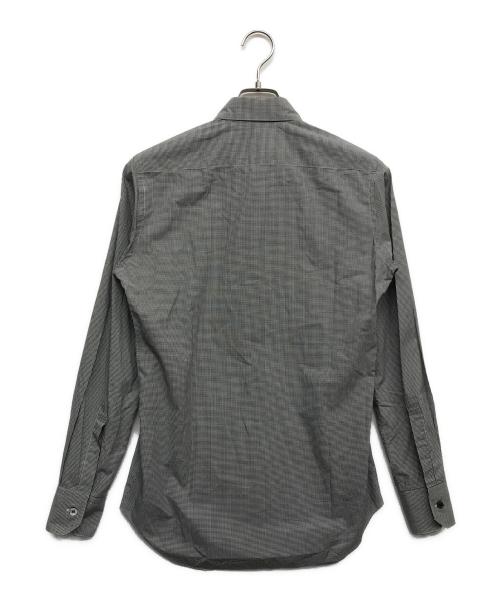 JOHN LAWRENCE SULLIVAN（ジョン ローレンス サリバン）JOHN LAWRENCE SULLIVAN (ジョン ローレンス サリバン) Thomas mason (トーマスメイソン) ギンガムチェックシャツ ブラック サイズ:36の古着・服飾アイテム