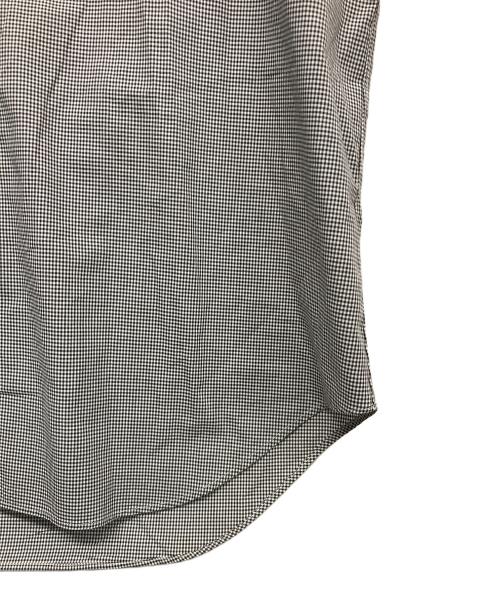 JOHN LAWRENCE SULLIVAN（ジョン ローレンス サリバン）JOHN LAWRENCE SULLIVAN (ジョン ローレンス サリバン) Thomas mason (トーマスメイソン) ギンガムチェックシャツ ブラック サイズ:36の古着・服飾アイテム